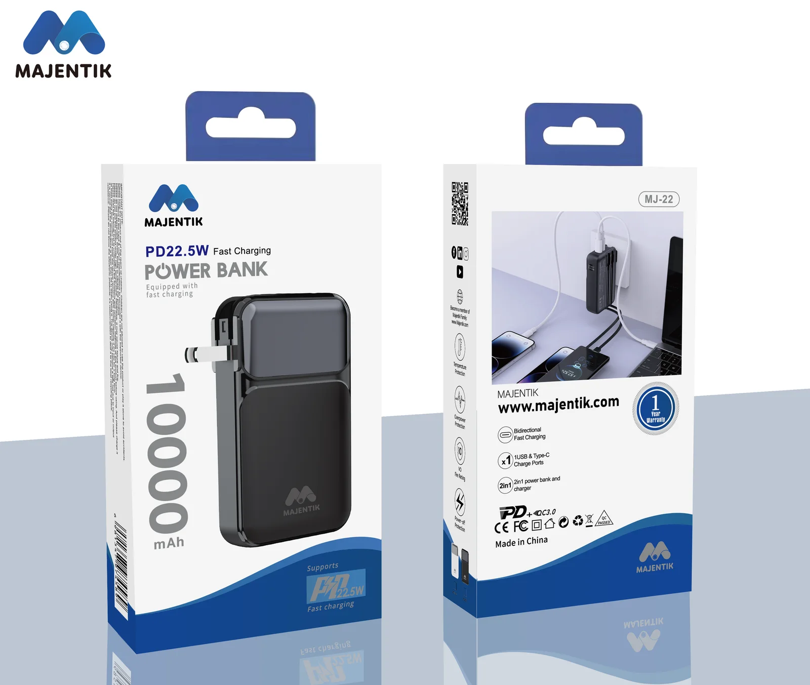 باور بانك MJ-22 بسعة 10000 مللي أمبير