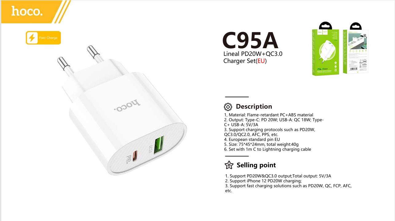 راس شاحن موبايل هوكو pd20w