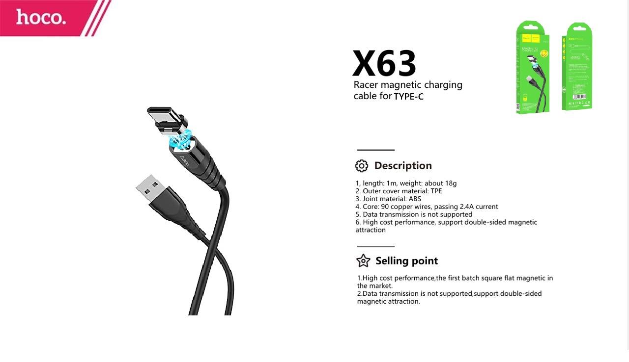 كابل شحن مغناطيسي Racer من C  النوع  X63